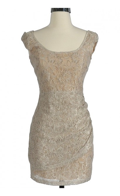 Morning Mist Lace Bodycon Dress